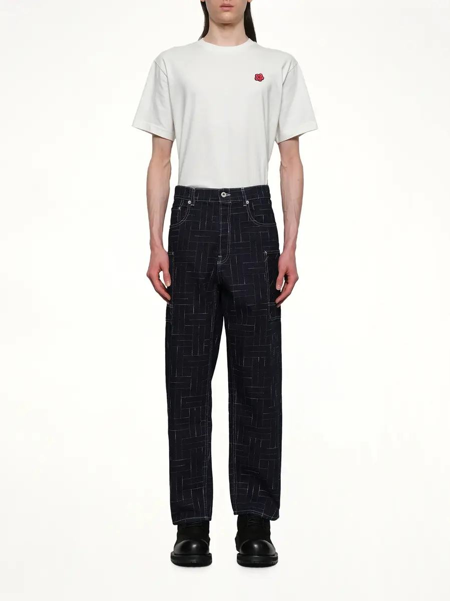 KENZO Kenzo Weave Cargo Monkey Fit Jeans in Rinse Blue Denim | Thumbnail 7 KENZO Kenzo Weave Cargo Monkey Fit Jeans in Rinse Blue Denim | Thumbnail 7