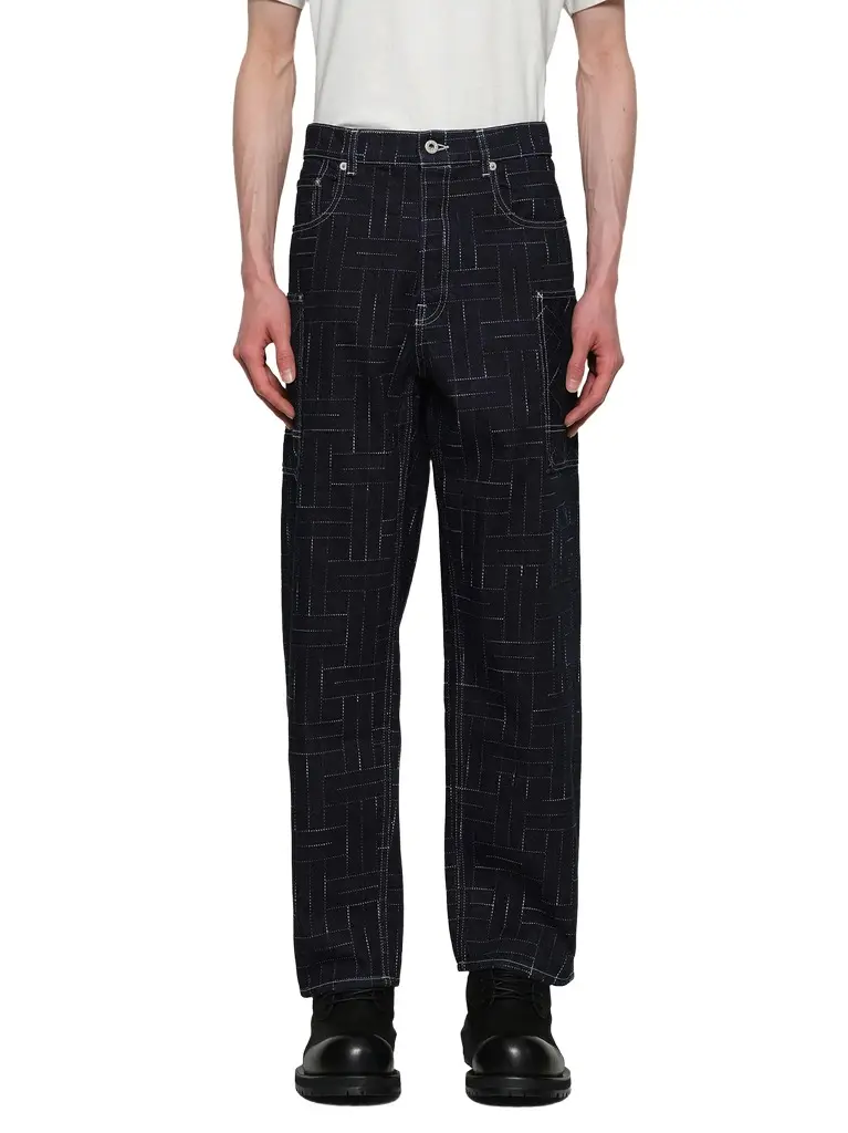 KENZO Kenzo Weave Cargo Monkey Fit Jeans | Image 1 KENZO Kenzo Weave Cargo Monkey Fit Jeans | Image 1