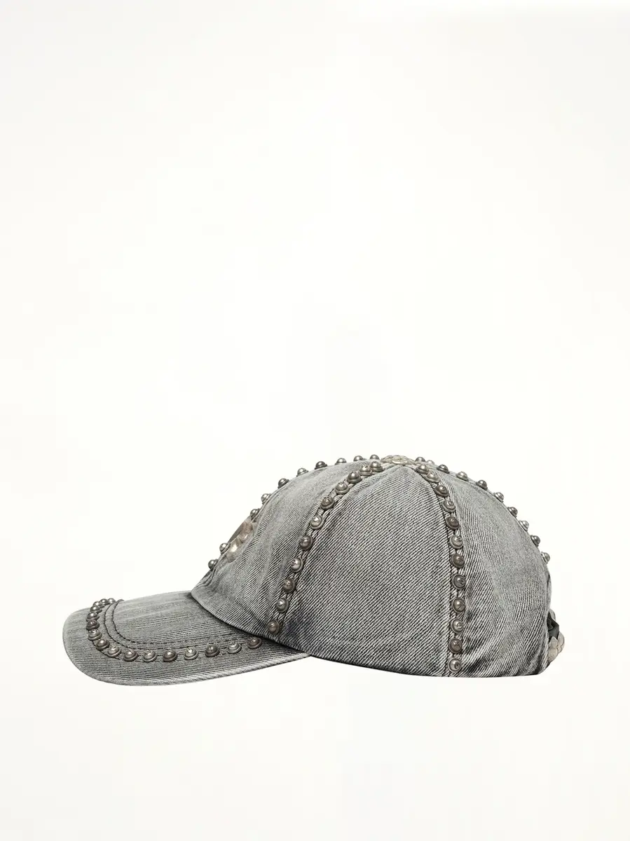 THUG CLUB Studded Denim Cap | Thumbnail 3 THUG CLUB Studded Denim Cap | Thumbnail 3
