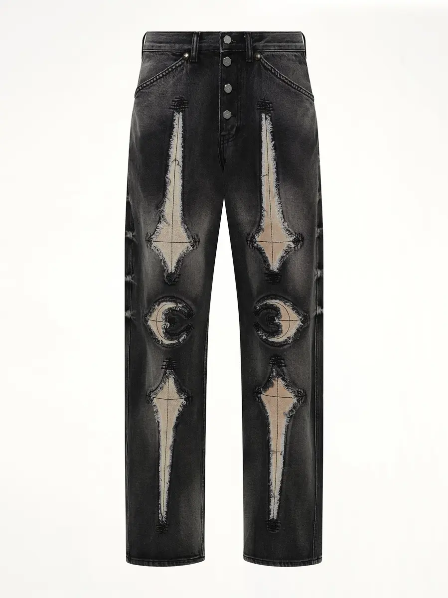 THUG CLUB TC Bone Leather Denim Pants | Thumbnail 3 THUG CLUB TC Bone Leather Denim Pants | Thumbnail 3