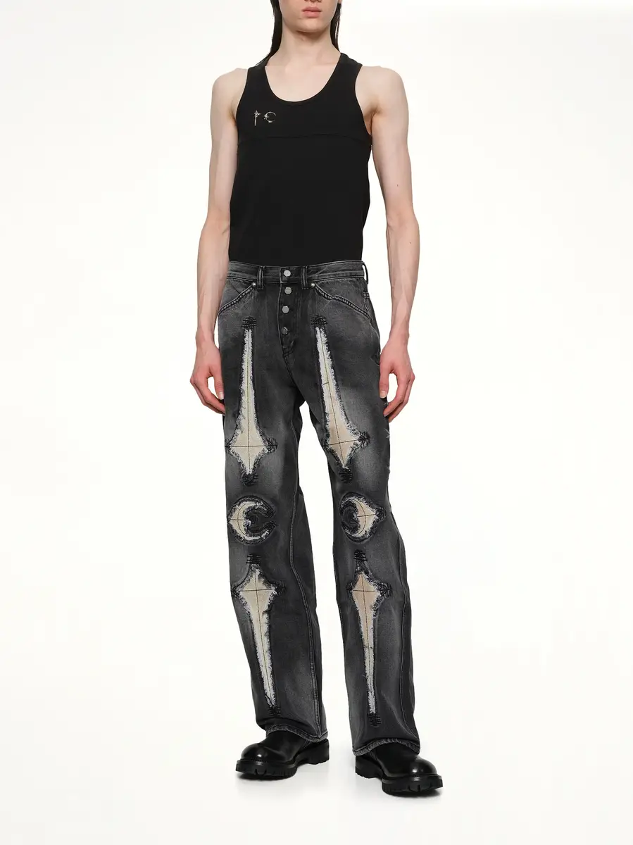 THUG CLUB TC Bone Leather Denim Pants | Thumbnail 4 THUG CLUB TC Bone Leather Denim Pants | Thumbnail 4