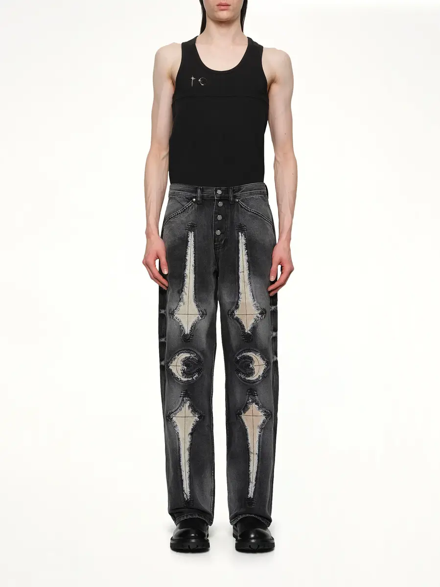 THUG CLUB TC Bone Leather Denim Pants | Thumbnail 7 THUG CLUB TC Bone Leather Denim Pants | Thumbnail 7
