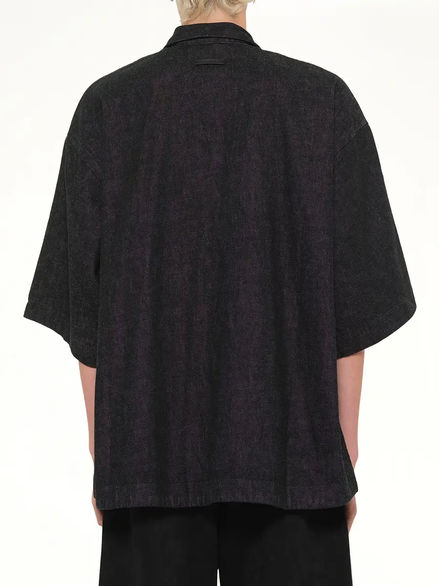 Fear of God Essentials Full Zip Work Shirt in Vintage Black | Thumbnail 5 Fear of God Essentials Full Zip Work Shirt in Vintage Black | Thumbnail 5