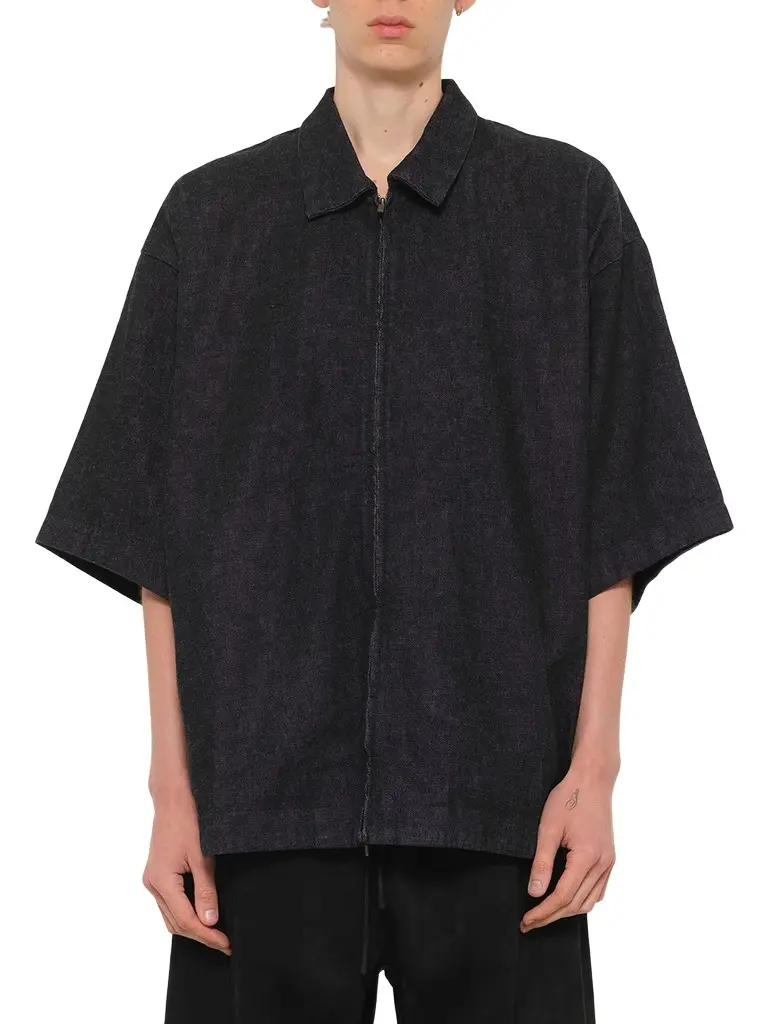 Fear of God Essentials Full Zip Work Shirt | Image 1 Fear of God Essentials Full Zip Work Shirt | Image 1