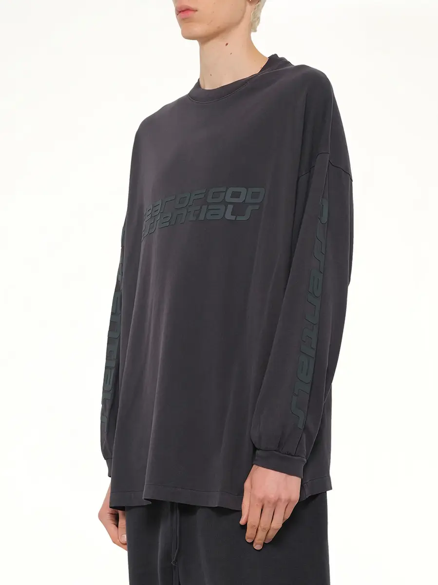 Fear of God Essentials 90's Long Sleeve T-shirt in Vintage Black | Thumbnail 3 Fear of God Essentials 90's Long Sleeve T-shirt in Vintage Black | Thumbnail 3