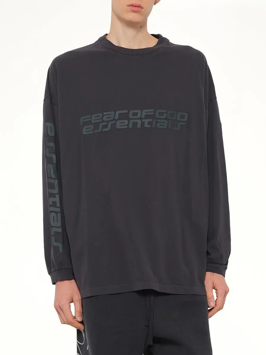 Fear of God Essentials 90's Long Sleeve T-shirt in Vintage Black | Thumbnail 6 Fear of God Essentials 90's Long Sleeve T-shirt in Vintage Black | Thumbnail 6