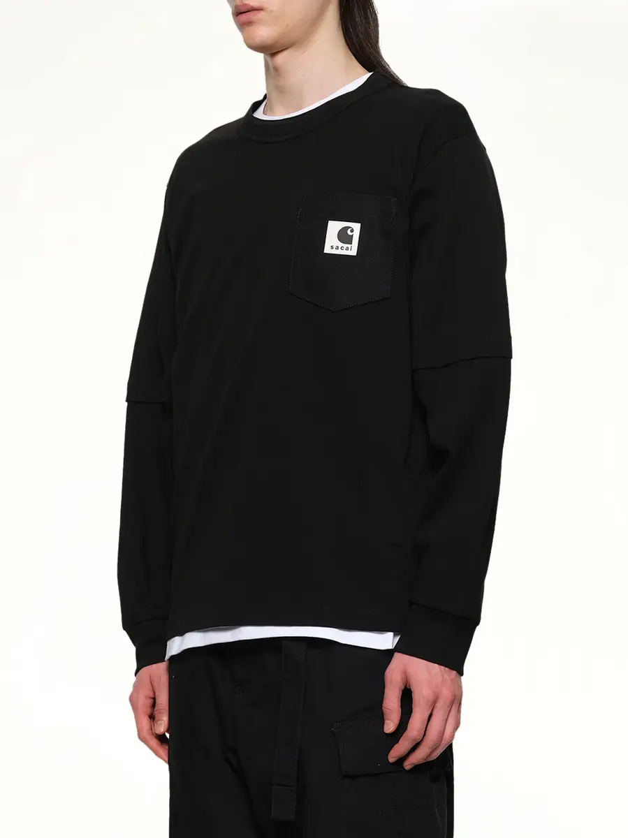 Sacai Carhartt Wip Cotton Jersey L/s T-shirt | Thumbnail 2