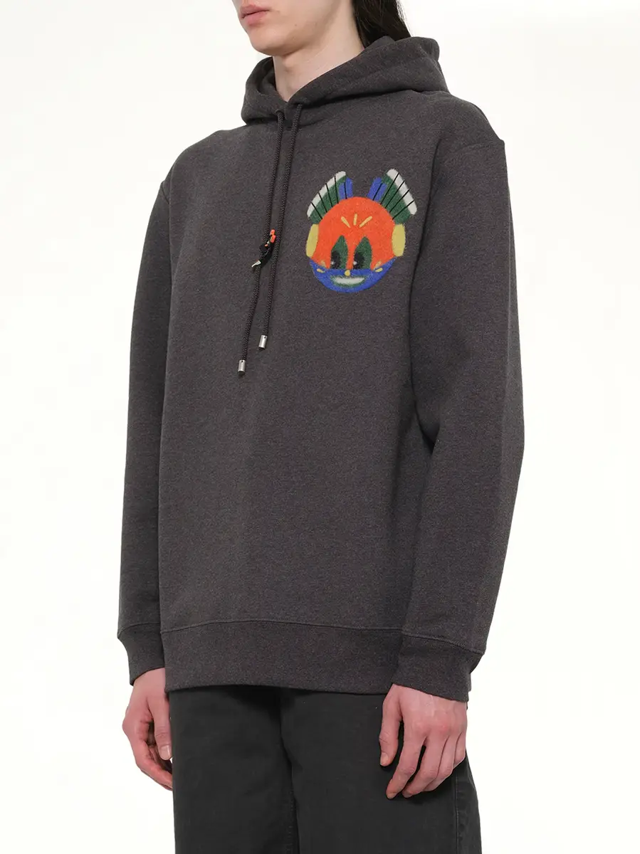 Loewe Louis Wain Hoodie in Dark Grey Melange | Thumbnail 2