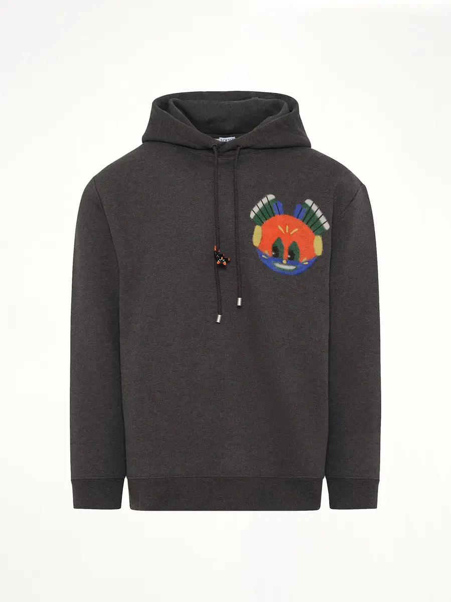 Loewe Louis Wain Hoodie in Dark Grey Melange | Thumbnail 3