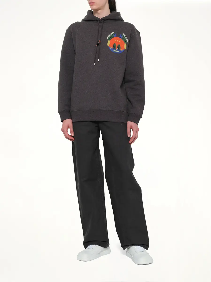 Loewe Louis Wain Hoodie in Dark Grey Melange | Thumbnail 4