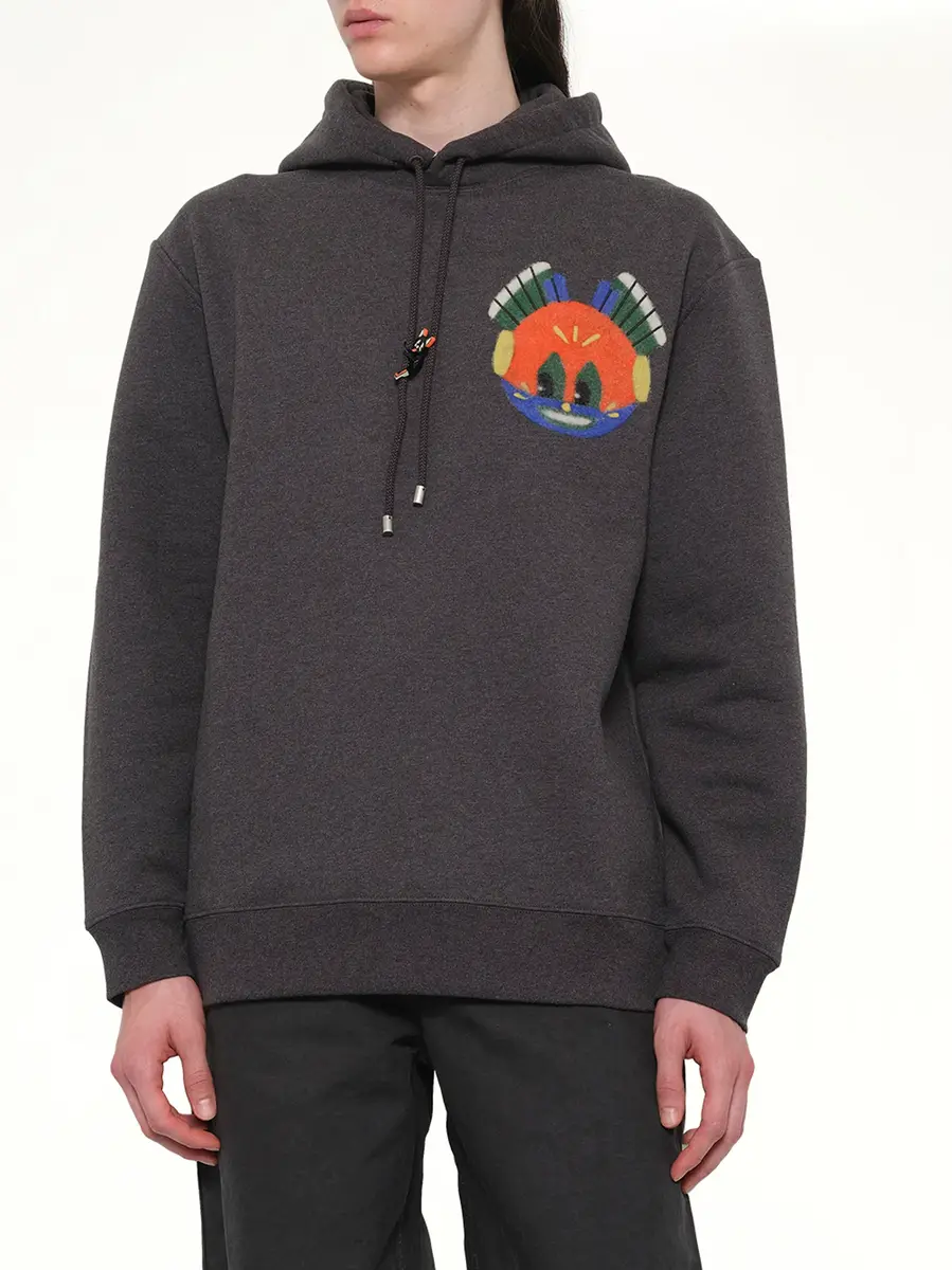 Loewe Louis Wain Hoodie in Dark Grey Melange | Thumbnail 6