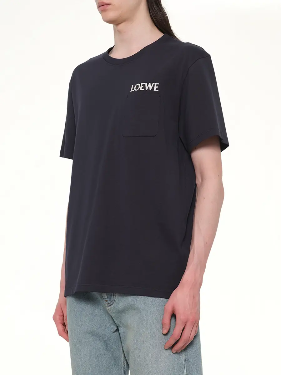 Loewe Loewe Relaxed Fit T-shirt in Dark Navy Blue | Thumbnail 2 Loewe Loewe Relaxed Fit T-shirt in Dark Navy Blue | Thumbnail 2