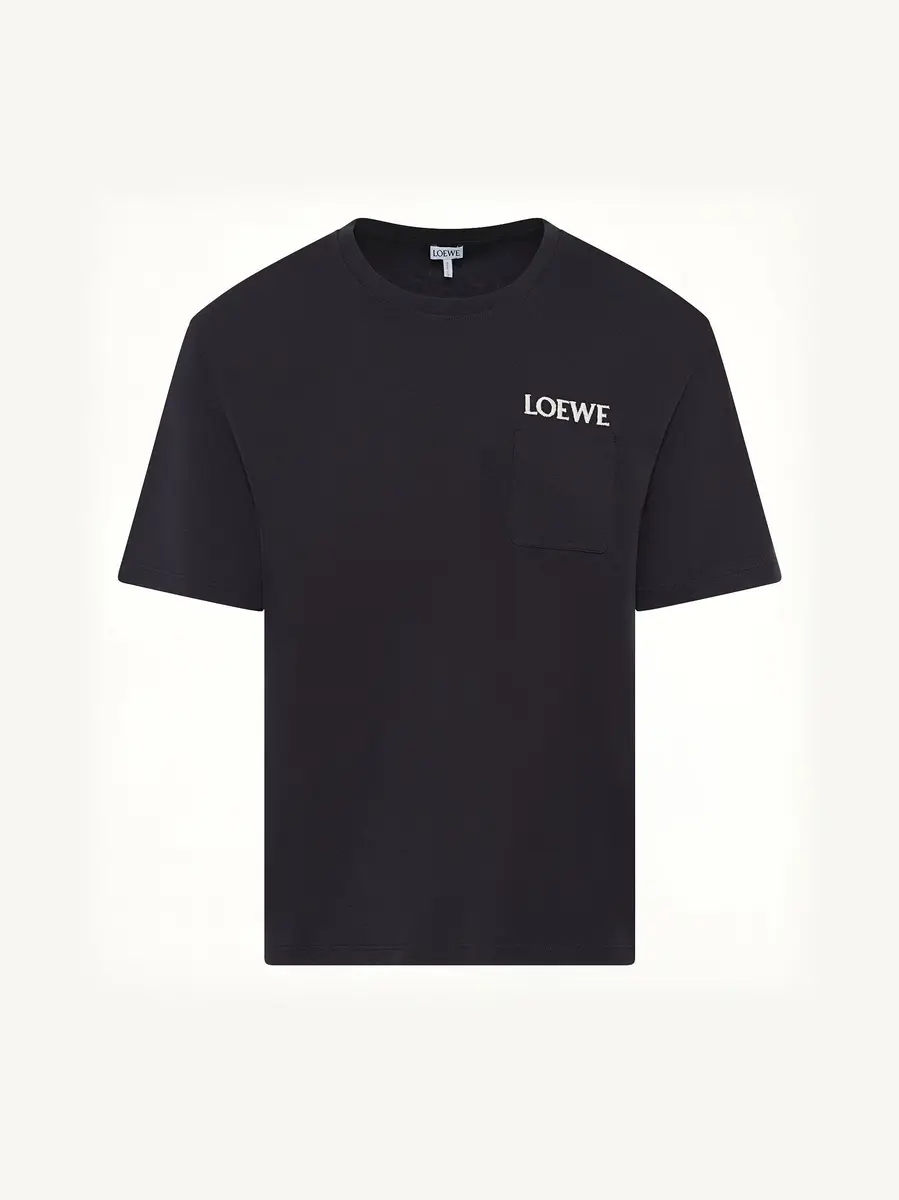 Loewe Loewe Relaxed Fit T-shirt in Dark Navy Blue | Thumbnail 3 Loewe Loewe Relaxed Fit T-shirt in Dark Navy Blue | Thumbnail 3