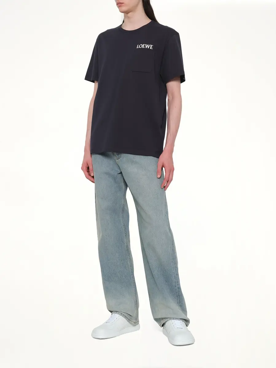 Loewe Loewe Relaxed Fit T-shirt in Dark Navy Blue | Thumbnail 4 Loewe Loewe Relaxed Fit T-shirt in Dark Navy Blue | Thumbnail 4