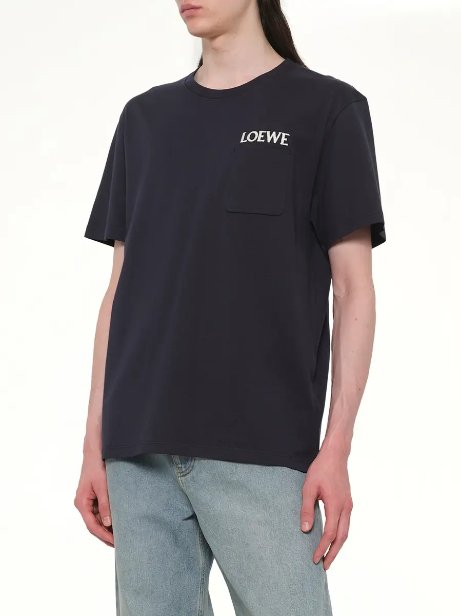 Loewe Loewe Relaxed Fit T-shirt in Dark Navy Blue | Thumbnail 6 Loewe Loewe Relaxed Fit T-shirt in Dark Navy Blue | Thumbnail 6