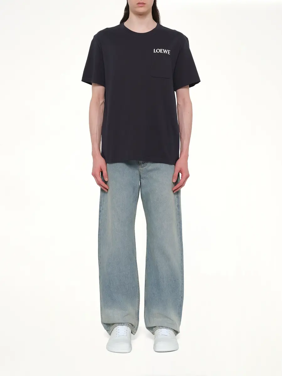 Loewe Loewe Relaxed Fit T-shirt in Dark Navy Blue | Thumbnail 7 Loewe Loewe Relaxed Fit T-shirt in Dark Navy Blue | Thumbnail 7