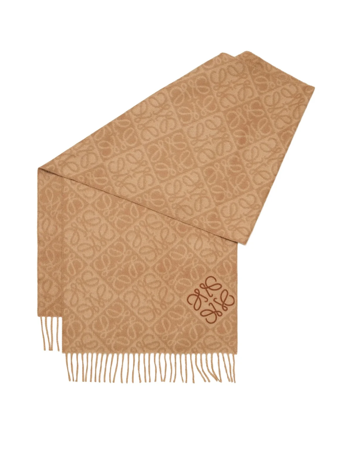 Loewe Anagram Scarf in Mocha