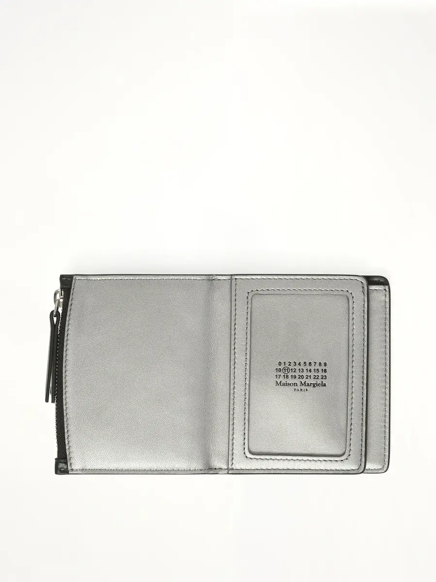 Maison Margiela Maison Margiela Flip Wallet in Black/silver | Thumbnail 2 Maison Margiela Maison Margiela Flip Wallet in Black/silver | Thumbnail 2
