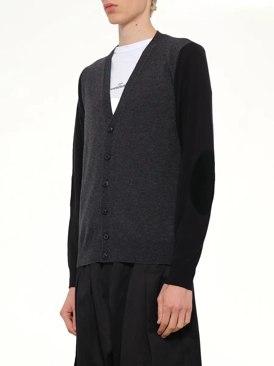Maison Margiela Two-tone Cardigan in Grey/black | Thumbnail 2