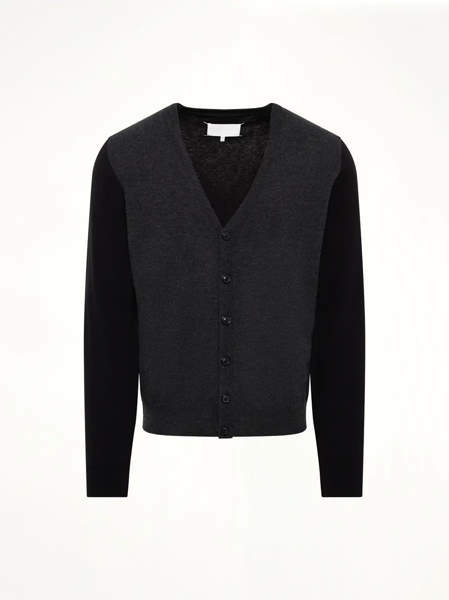 Maison Margiela Two-tone Cardigan in Grey/black | Thumbnail 3