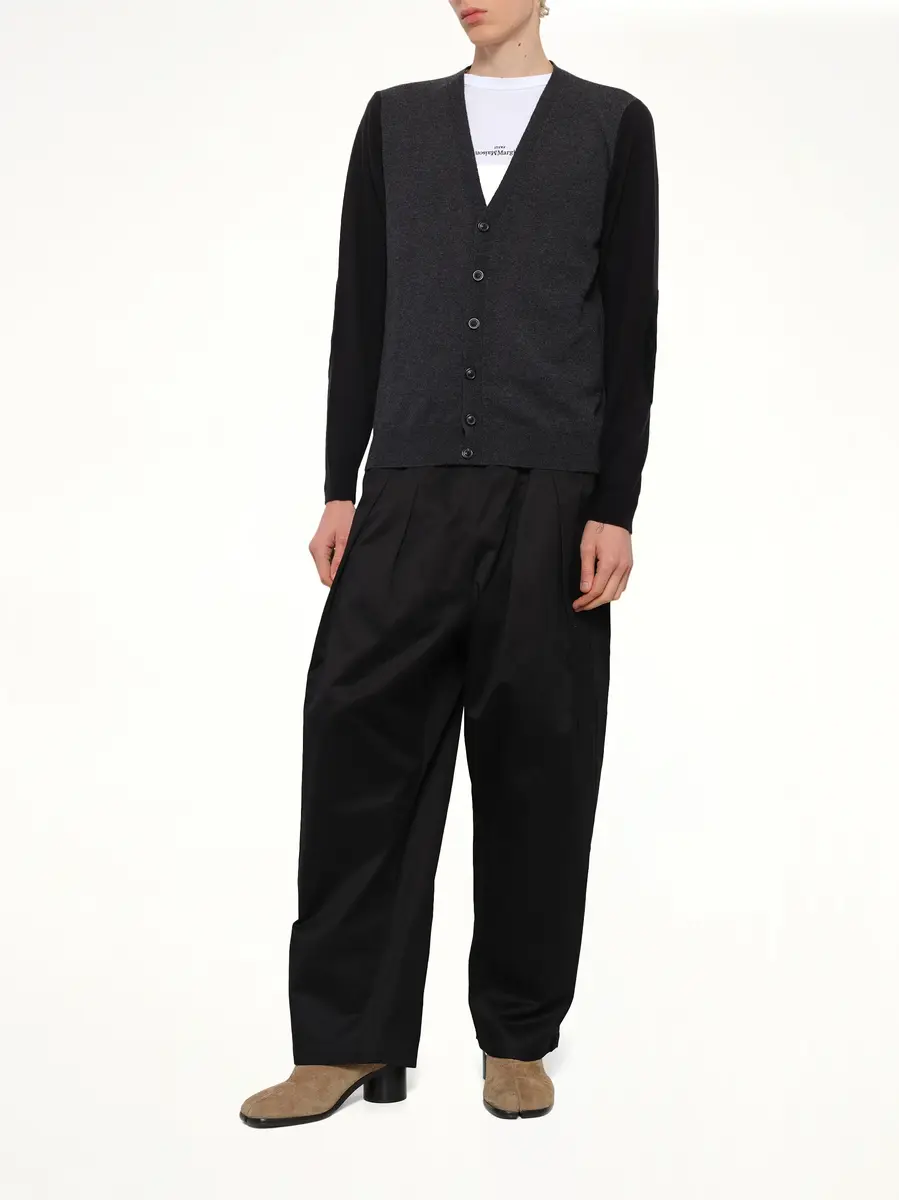 Maison Margiela Two-tone Cardigan in Grey/black | Thumbnail 4