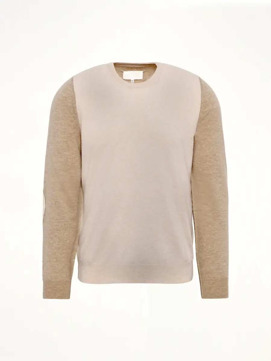 Maison Margiela Two-tone Sweater in Beige/camel | Thumbnail 3 Maison Margiela Two-tone Sweater in Beige/camel | Thumbnail 3
