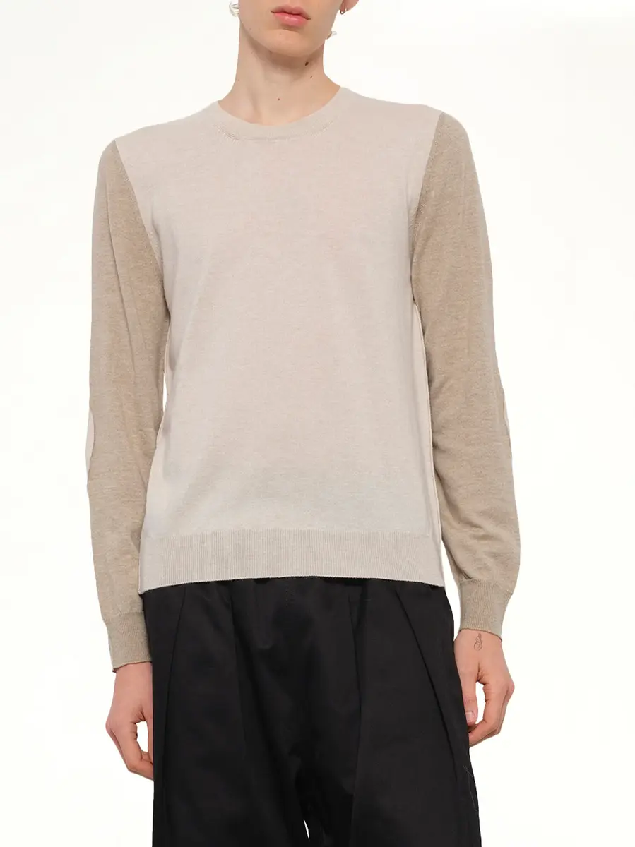 Maison Margiela Two-tone Sweater in Beige/camel | Thumbnail 6 Maison Margiela Two-tone Sweater in Beige/camel | Thumbnail 6