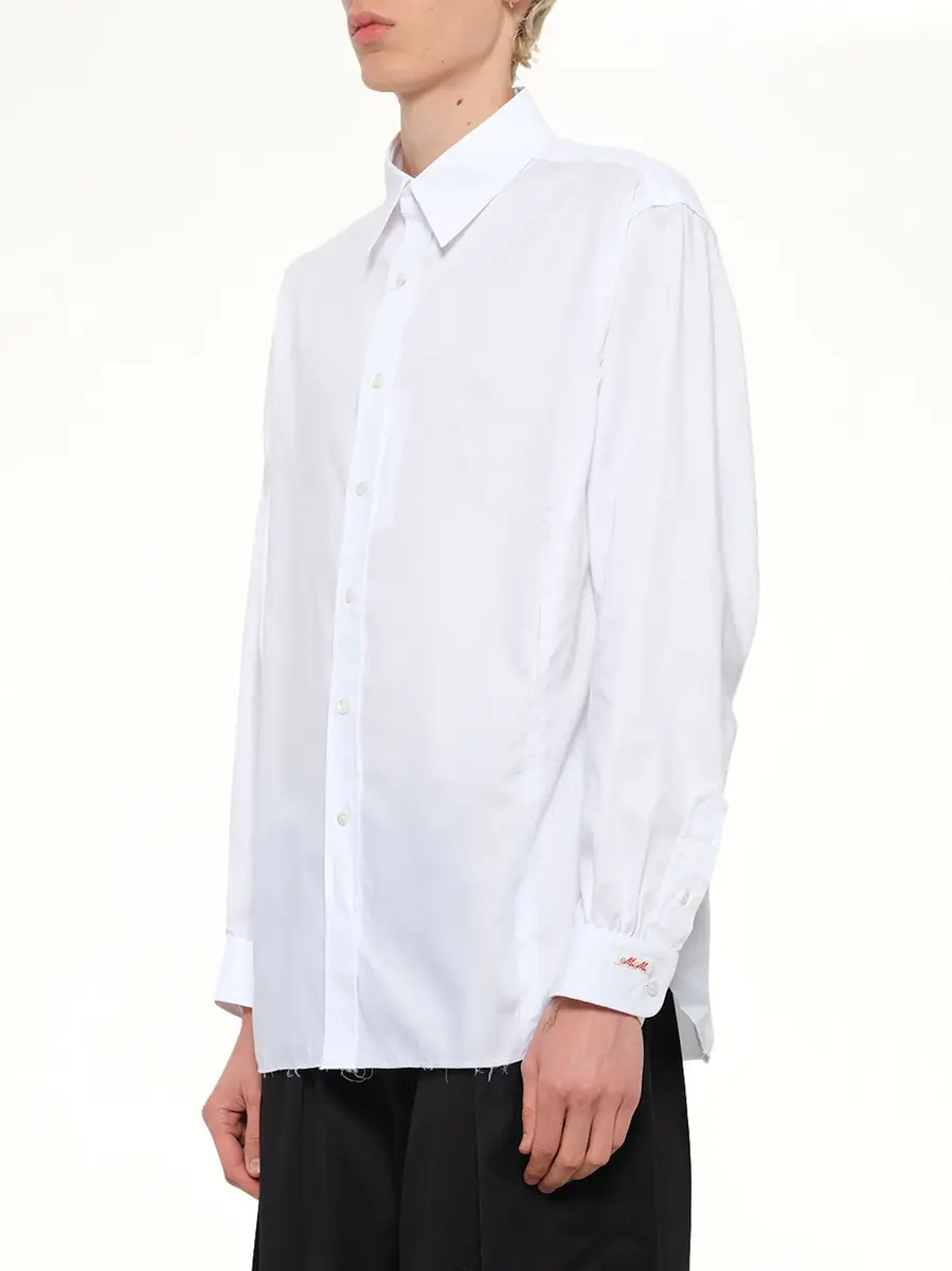 Maison Margiela Long-sleeved Frayed Hem Shirt | Thumbnail 2