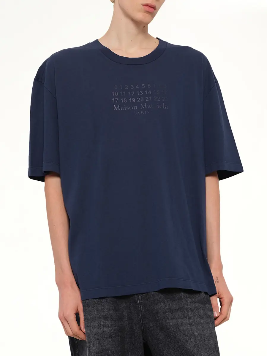 Maison Margiela Maison Margiela Logo T-shirt in Vintage Blue | Thumbnail 6 Maison Margiela Maison Margiela Logo T-shirt in Vintage Blue | Thumbnail 6