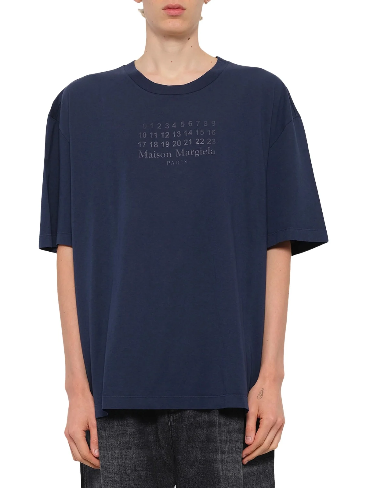 Maison Margiela Maison Margiela Logo T-shirt in Vintage Blue