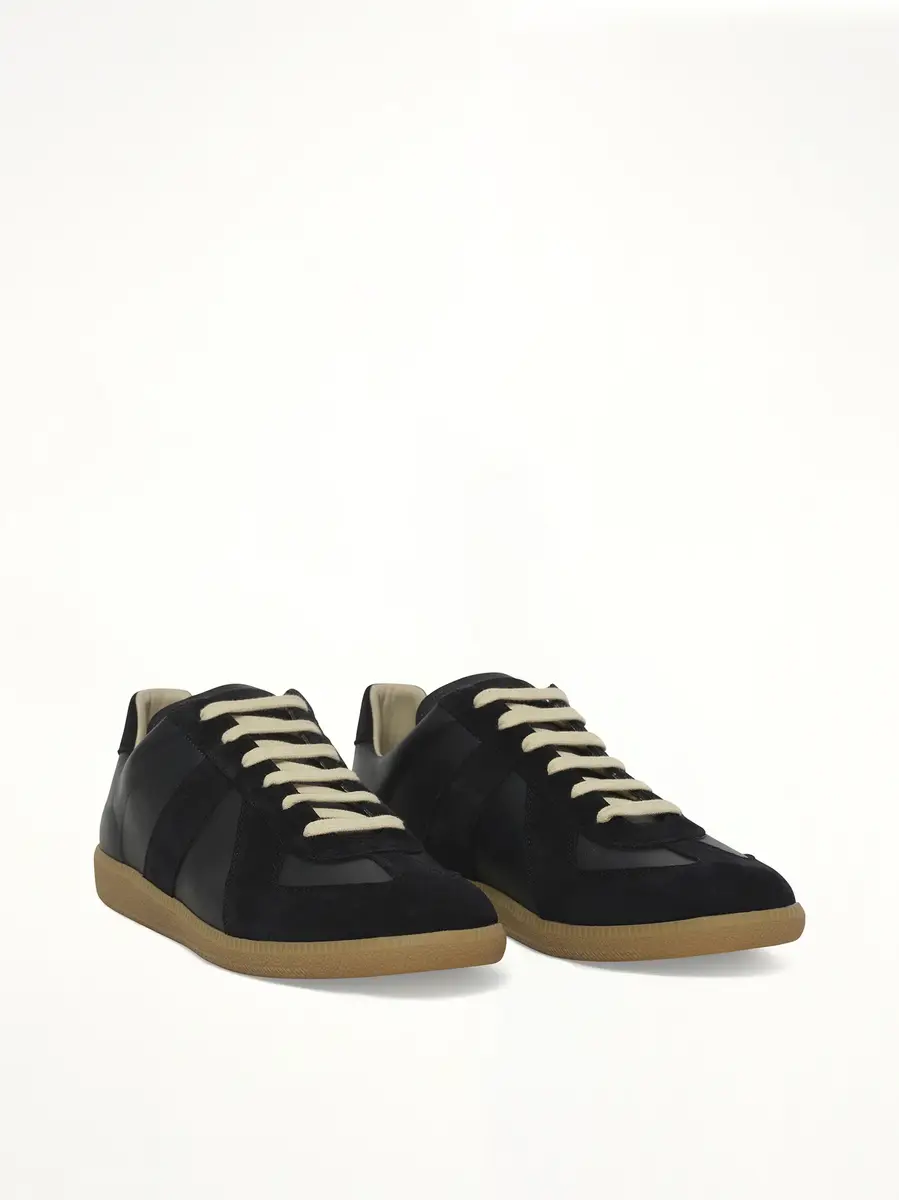 Maison Margiela Replica Leather Sneaker in Blue Nights | Thumbnail 3