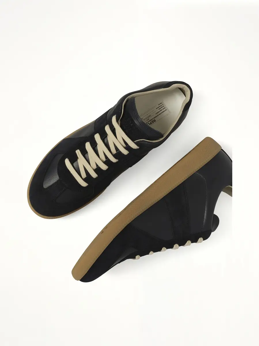 Maison Margiela Replica Leather Sneaker in Blue Nights | Thumbnail 4