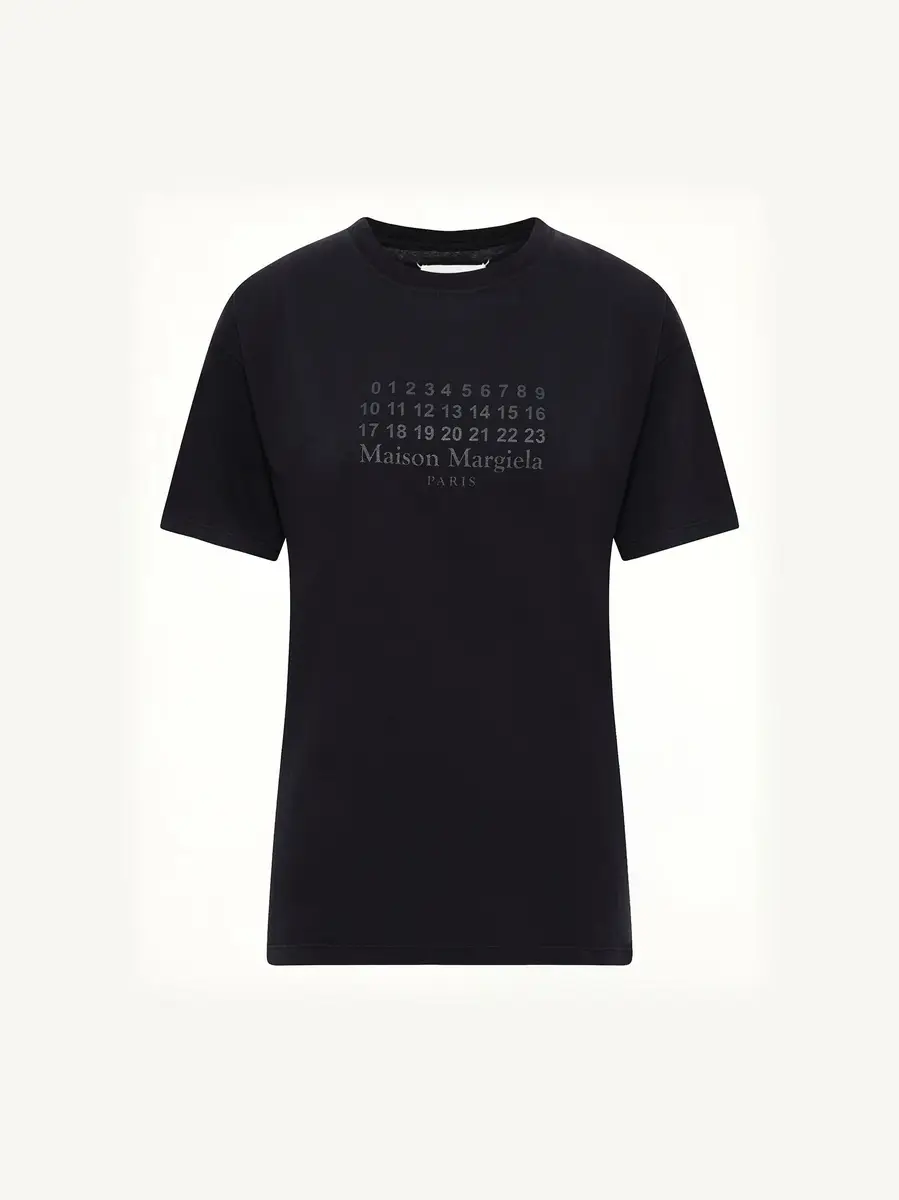 Maison Margiela Maison Margiela Logo T-shirt in Washed Black | Thumbnail 3 Maison Margiela Maison Margiela Logo T-shirt in Washed Black | Thumbnail 3