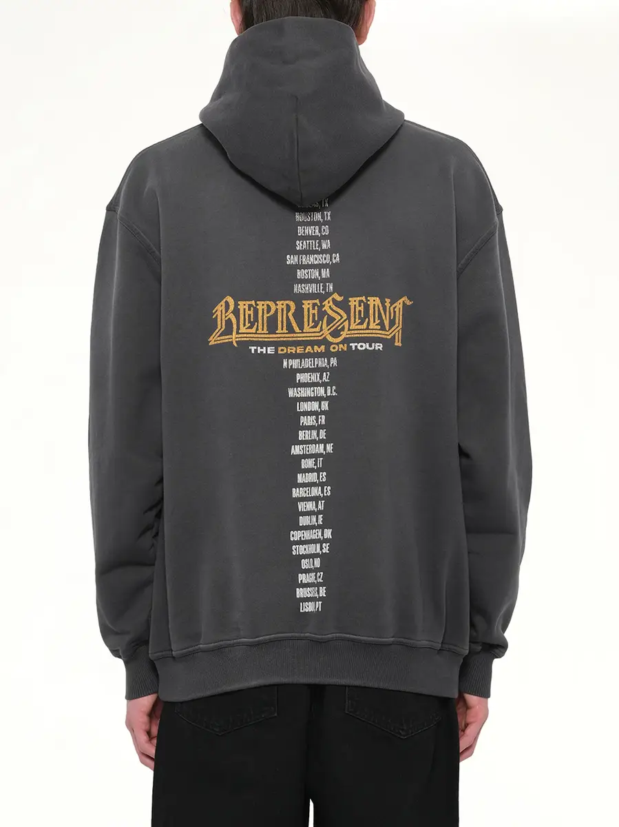 Represent Golden Tour Hoodie in Sun Fade Grey | Thumbnail 5
