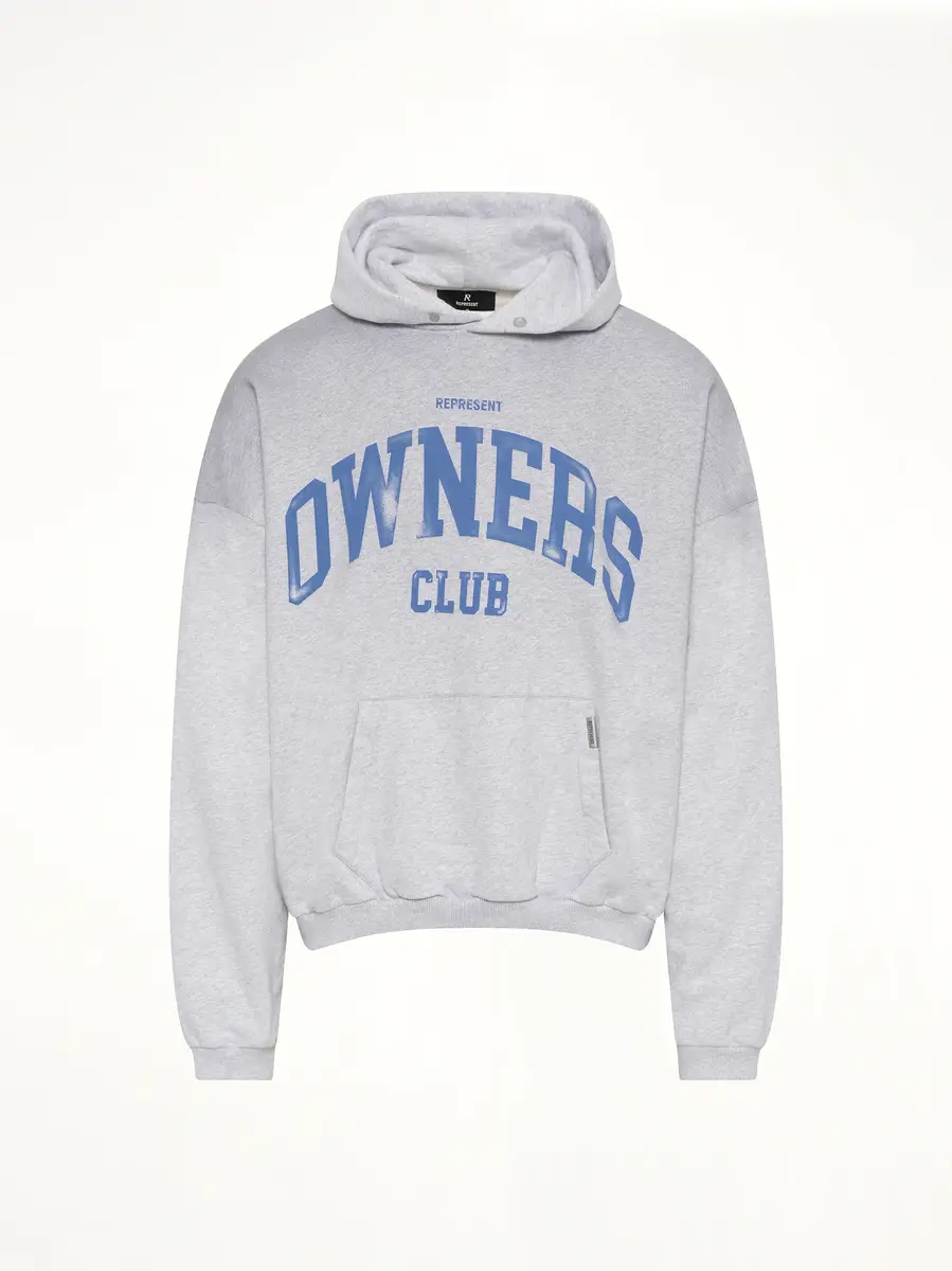 Represent Represent Owners Club Hoodie in Sprayed Ice Grey Marl | Thumbnail 3 Represent Represent Owners Club Hoodie in Sprayed Ice Grey Marl | Thumbnail 3