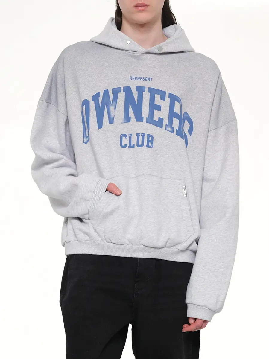 Represent Represent Owners Club Hoodie in Sprayed Ice Grey Marl | Thumbnail 6 Represent Represent Owners Club Hoodie in Sprayed Ice Grey Marl | Thumbnail 6