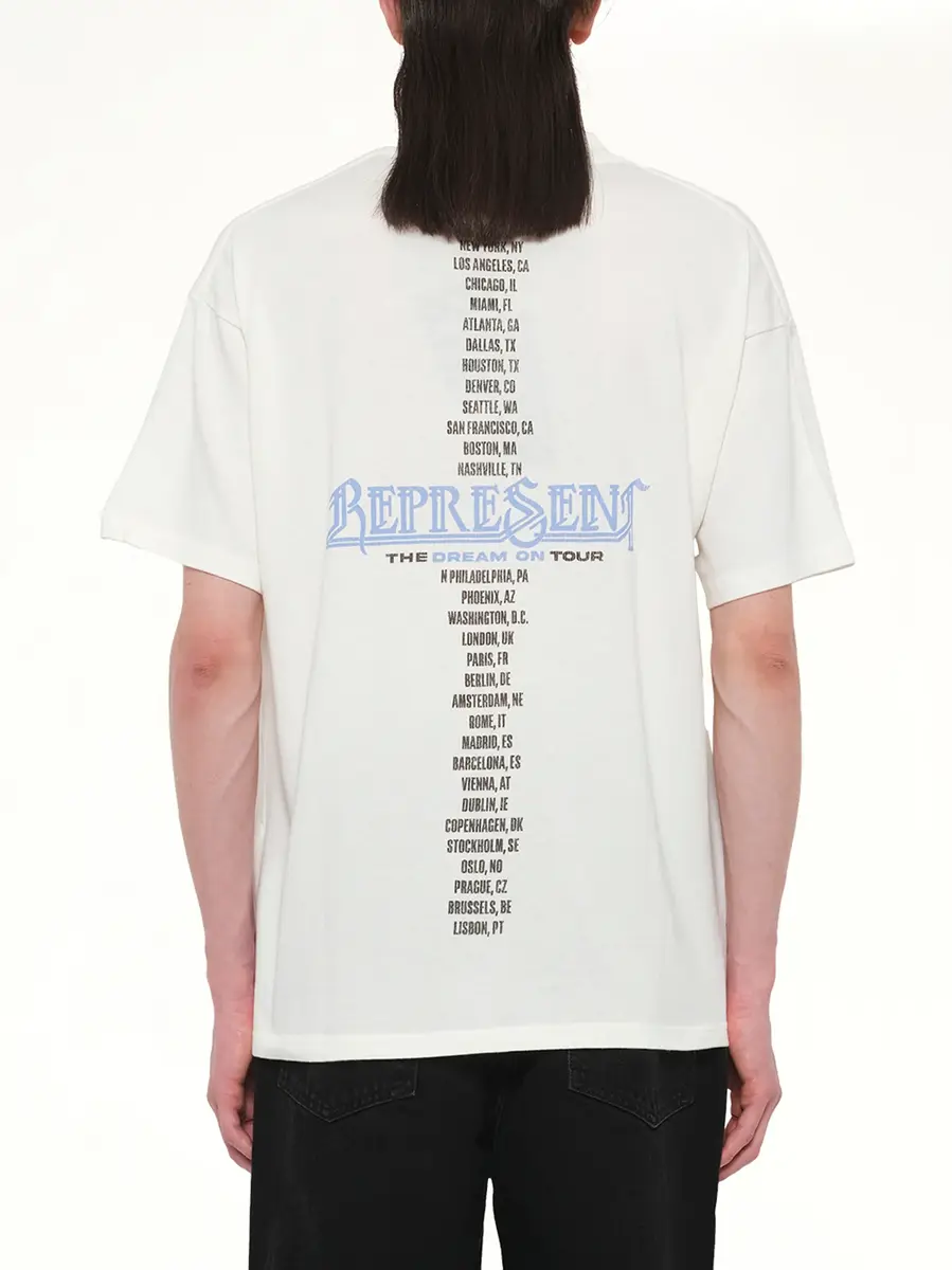 Represent Golden Tour T-shirt in Flat White | Thumbnail 5 Represent Golden Tour T-shirt in Flat White | Thumbnail 5