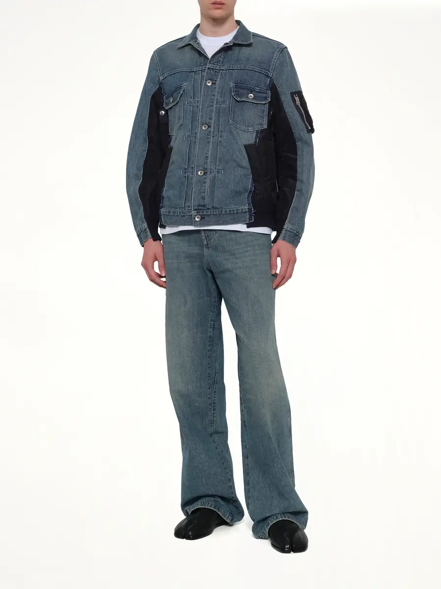 Sacai Denim x Nylon Twill Jacket in Light Blue | Thumbnail 4 Sacai Denim x Nylon Twill Jacket in Light Blue | Thumbnail 4
