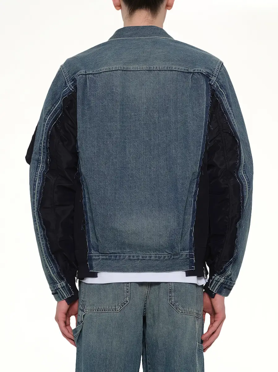 Sacai Denim x Nylon Twill Jacket in Light Blue | Thumbnail 5 Sacai Denim x Nylon Twill Jacket in Light Blue | Thumbnail 5
