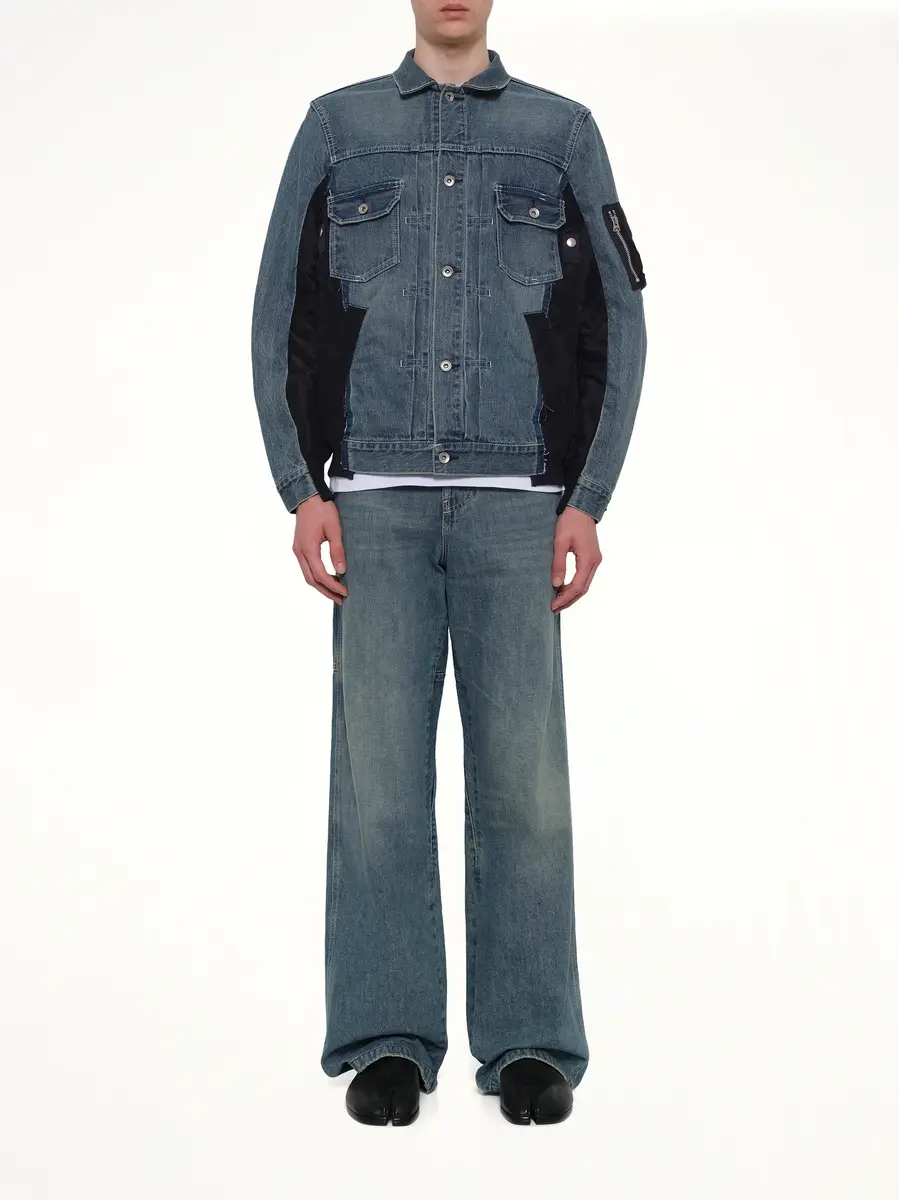 Sacai Denim x Nylon Twill Jacket in Light Blue | Thumbnail 7 Sacai Denim x Nylon Twill Jacket in Light Blue | Thumbnail 7
