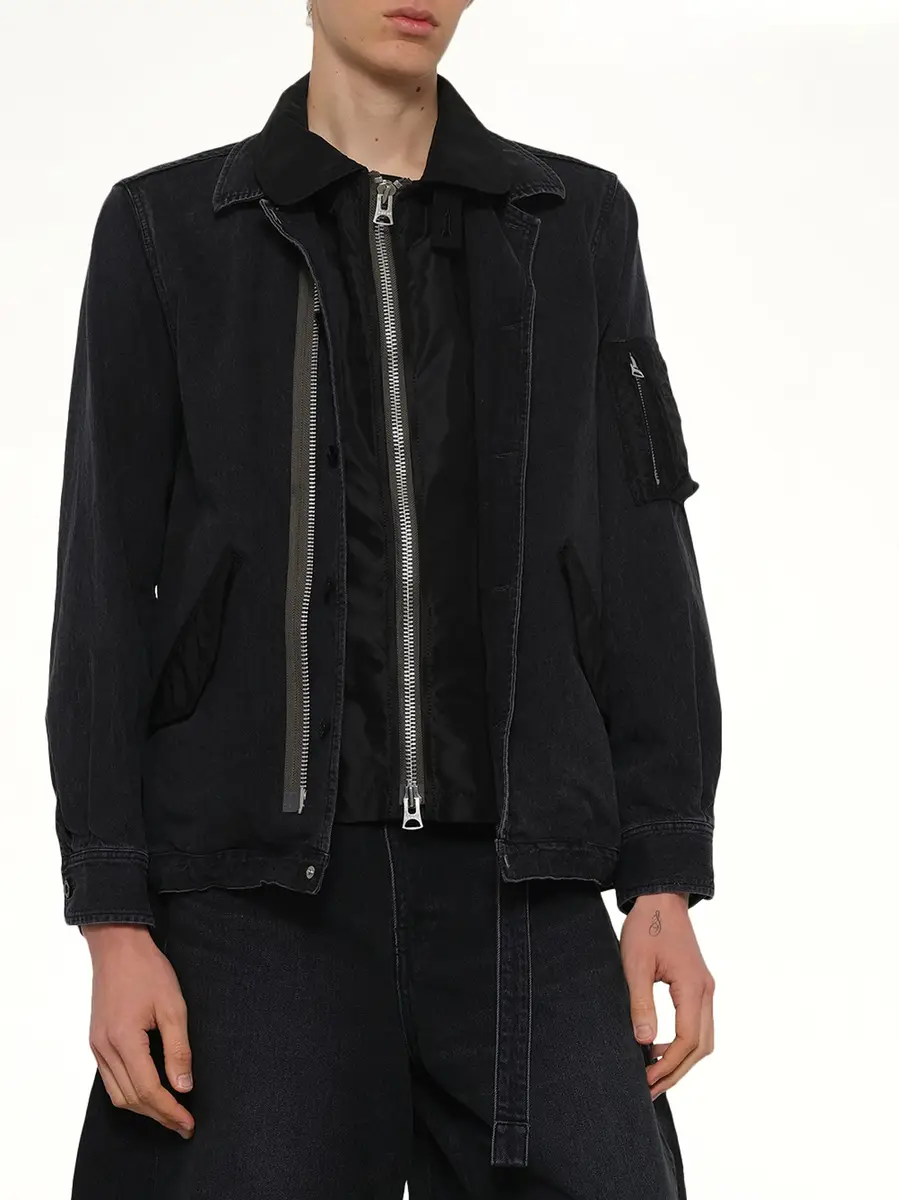 Sacai Denim x Nylon Twill Blouson | Thumbnail 6