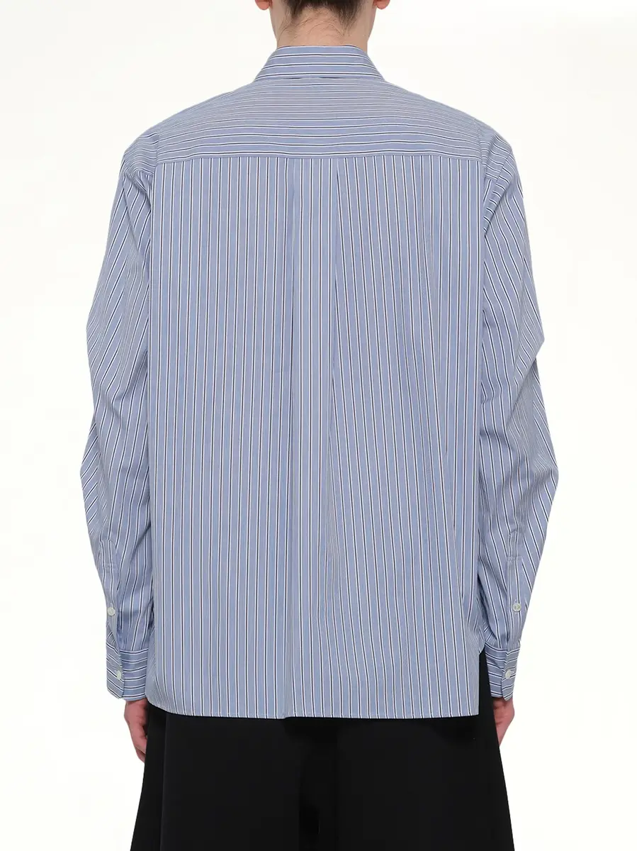 Sacai Poplin Shirt in Light Blue Stripe | Thumbnail 5 Sacai Poplin Shirt in Light Blue Stripe | Thumbnail 5