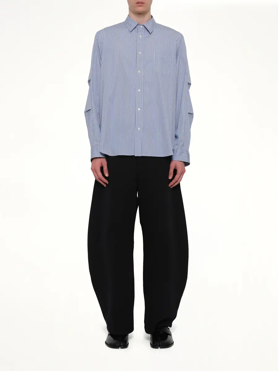 Sacai Poplin Shirt in Light Blue Stripe | Thumbnail 7 Sacai Poplin Shirt in Light Blue Stripe | Thumbnail 7