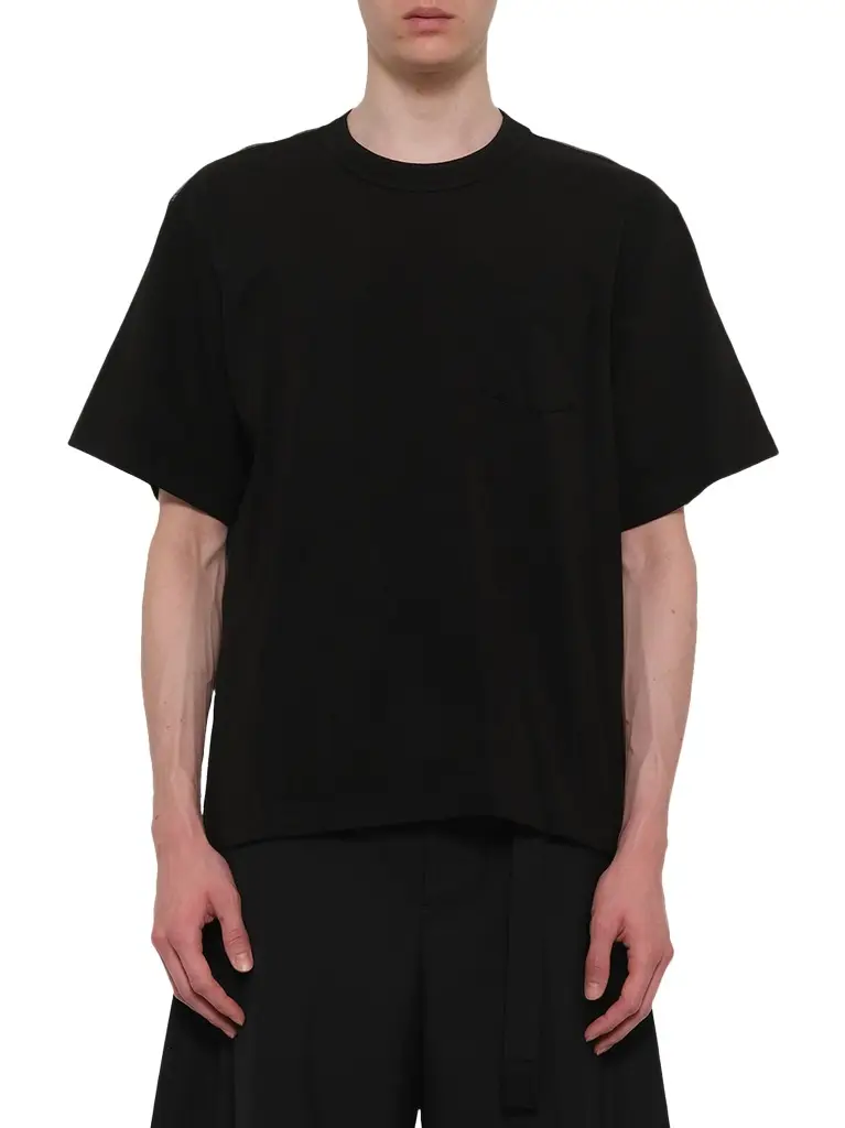 Sacai Light Weight Denim x Cotton Jersey T-shirt | Image 1 Sacai Light Weight Denim x Cotton Jersey T-shirt | Image 1