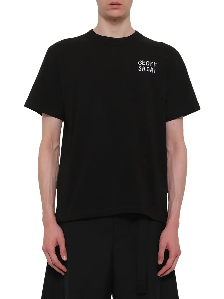 Sacai Geoff Sacai Embroidery T-shirt | Image 1 Sacai Geoff Sacai Embroidery T-shirt | Image 1