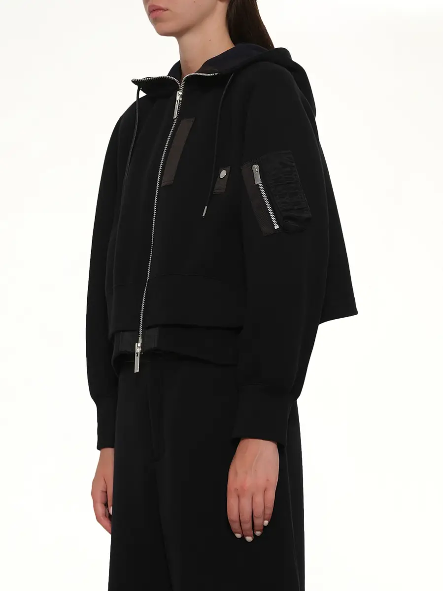 Sacai Sponge Sweat x Nylon Twill Small Hoodie | Thumbnail 2