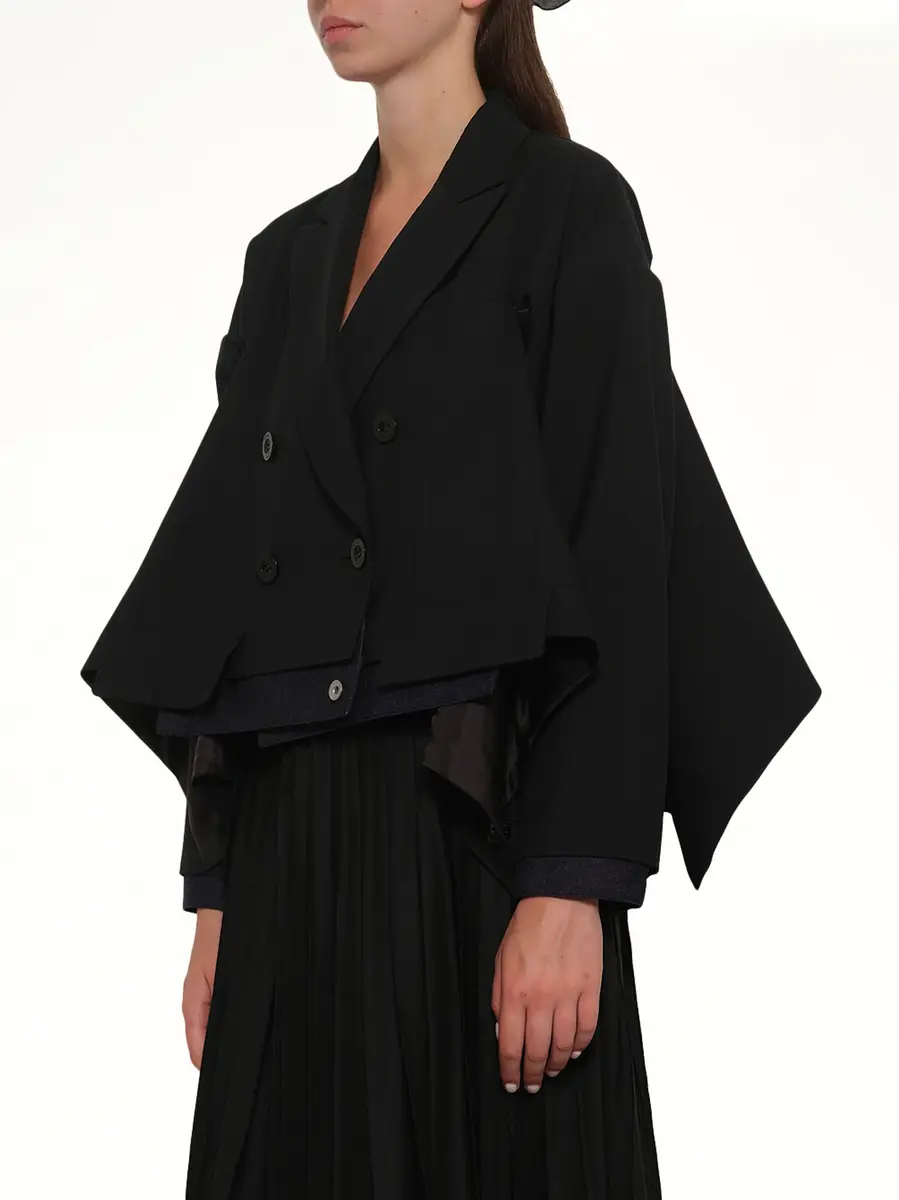 Sacai Suiting x Denim Jacket in Black/indigo Black | Thumbnail 2