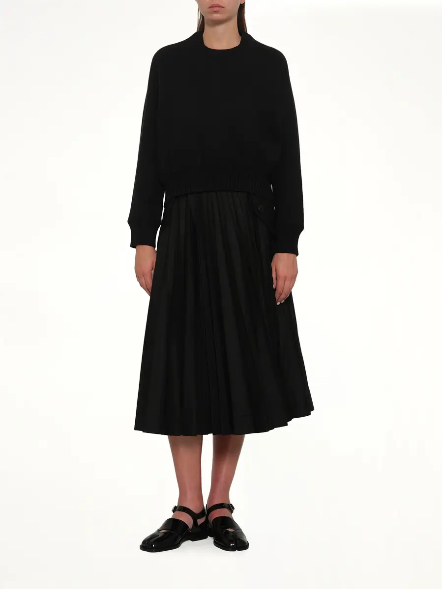 Sacai Cotton Cashmere Knit Pullover | Thumbnail 4 Sacai Cotton Cashmere Knit Pullover | Thumbnail 4