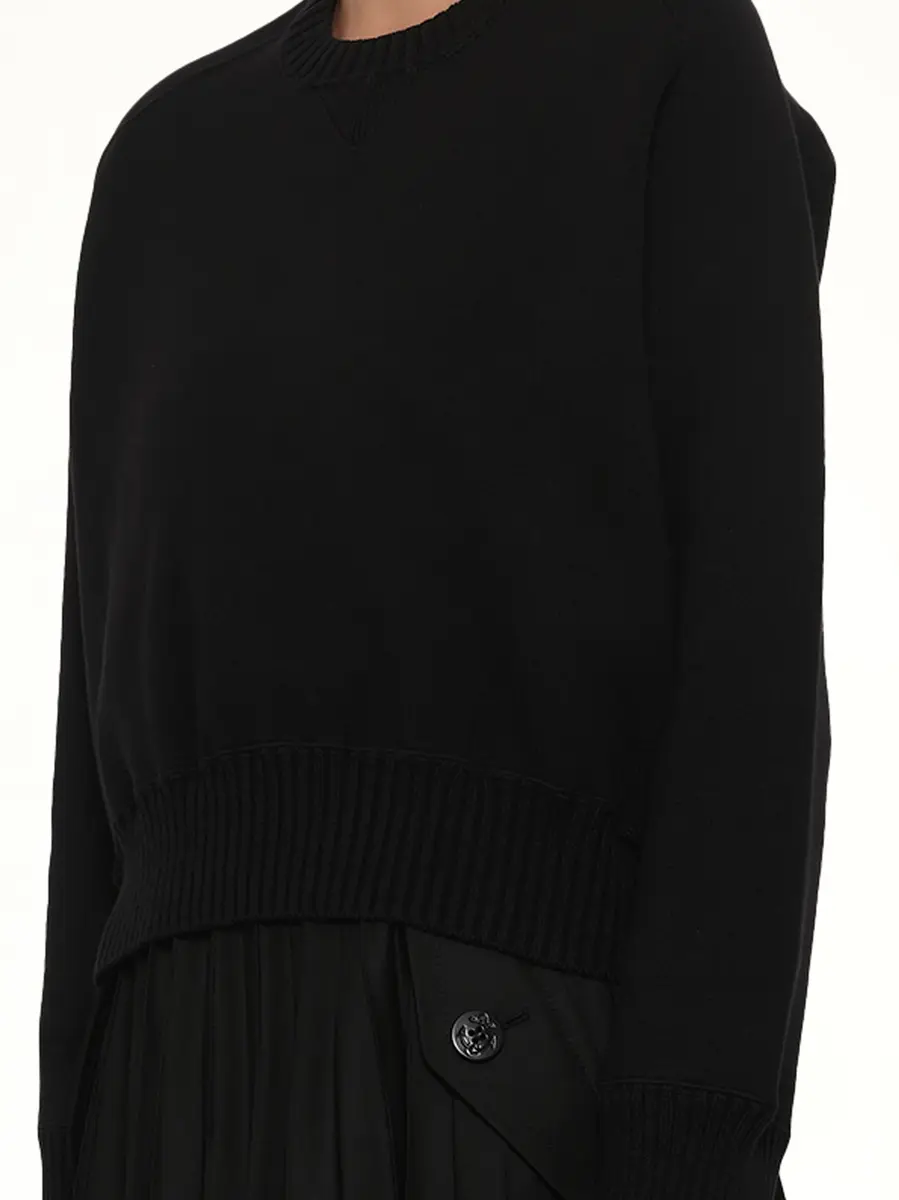 Sacai Cotton Cashmere Knit Pullover | Thumbnail 6 Sacai Cotton Cashmere Knit Pullover | Thumbnail 6