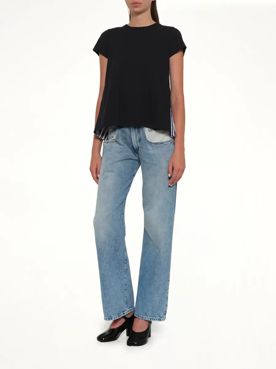 Sacai Cotton Poplin x Jersey T-shirt | Thumbnail 4